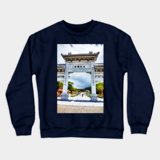 San Men or Mountain Gate at Po Lin Monastery Hong Kong Crewneck Sweatshirt